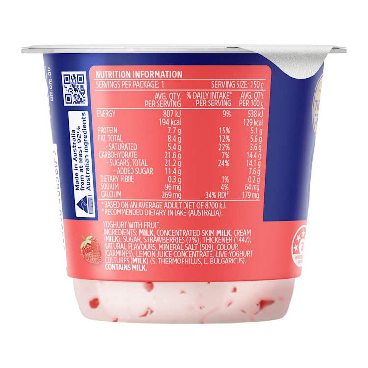 Dairy Farmers Thick & Creamy Yoghurt Strawberry