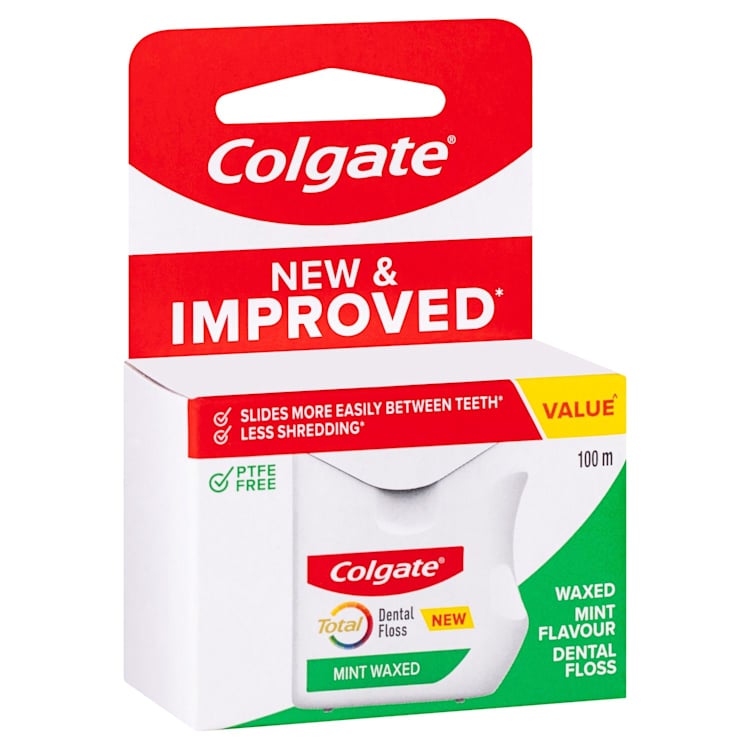 Colgate Dental Ribbon Total Mint Waxed 100m