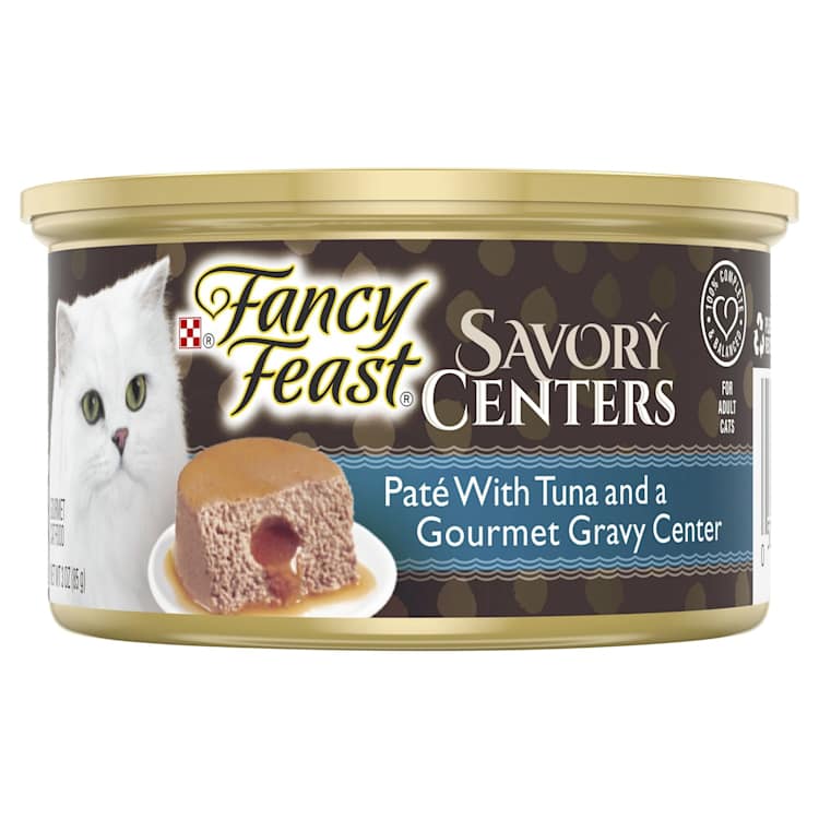 Fancy Feast Adult Savory Centers Patè With Tuna And A Gourmet Gravy Center Wet Cat Food