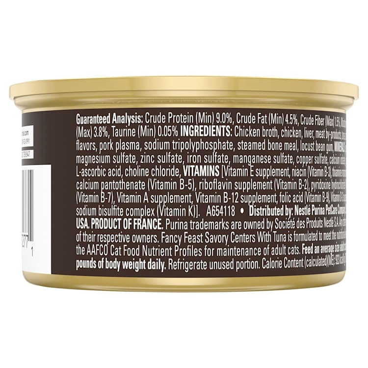 Fancy Feast Adult Savory Centers Patè With Tuna And A Gourmet Gravy Center Wet Cat Food