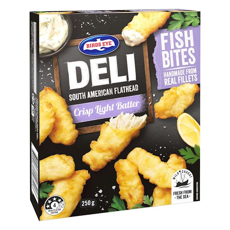 Birds Eye Deli Flathead Fish Bites Crisp Light Batter