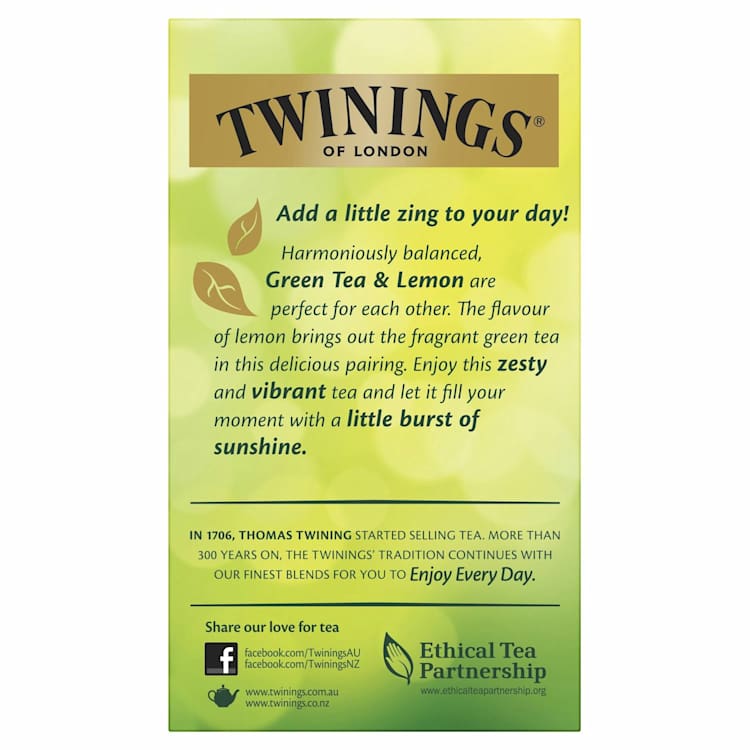 Twinings Green Tea & Lemon Tea Bags