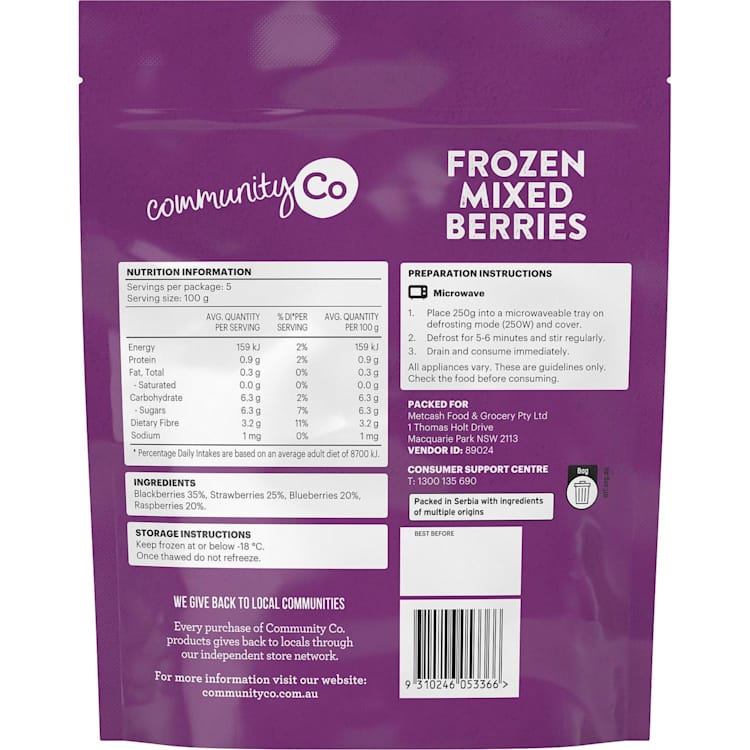 Community Co Frozen Mixed Berries