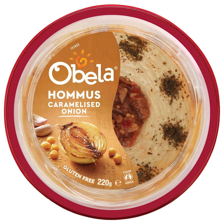 Obela Caramelised Onion Garnished Hommus