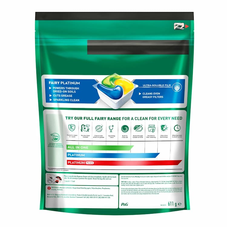 Fairy Platinum All In One Lemon Automatic Dishwashing Tablets