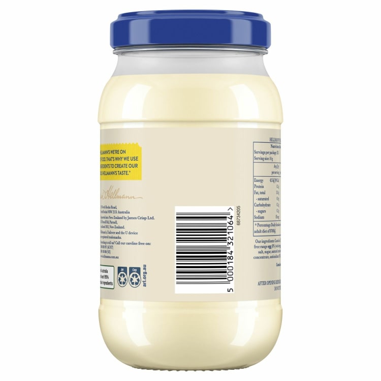 Hellmann's Real Mayo Jar Real Mayonnaise