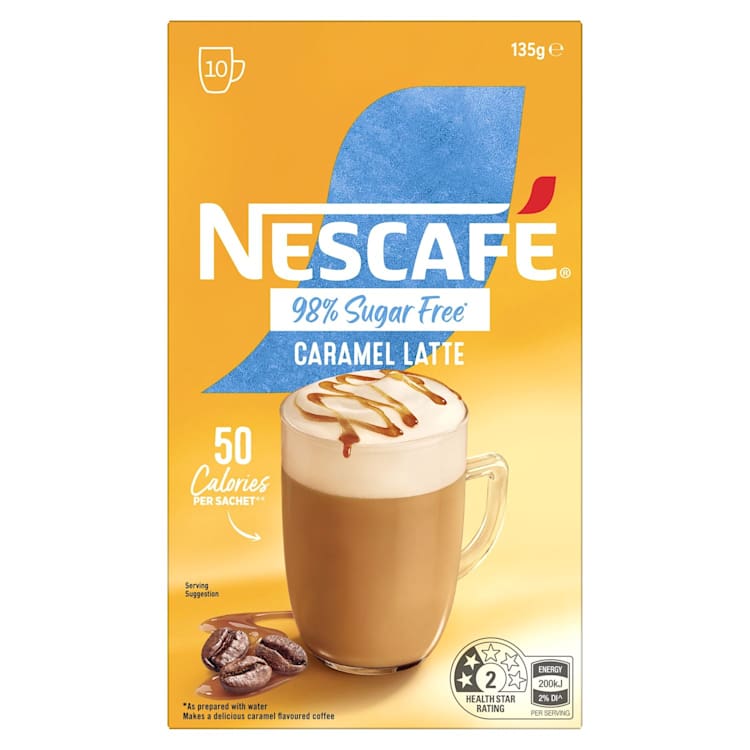 Nescafe 98% Sugar Free Caramel Latte Sachets