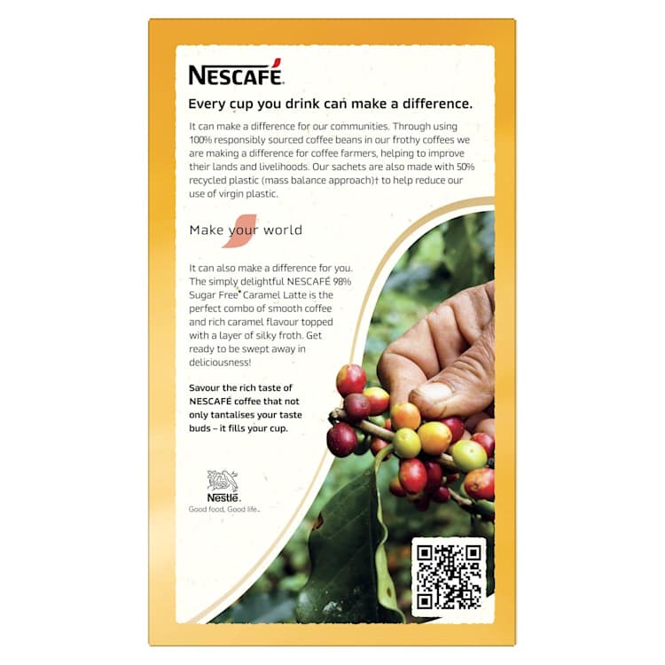 Nescafe 98% Sugar Free Caramel Latte Sachets