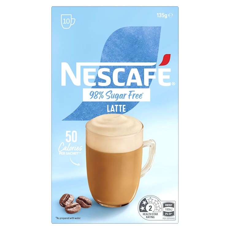 Nescafe 98% Sugar Free Latte Sachets