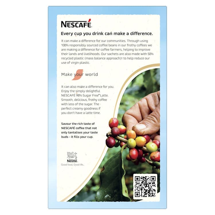 Nescafe 98% Sugar Free Latte Sachets