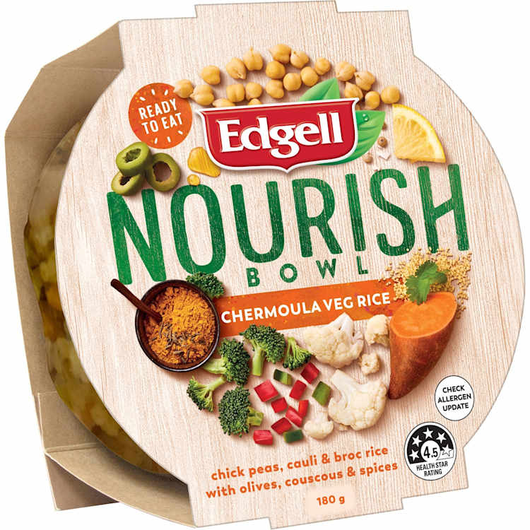 Edgell Chermoula Veg Rice Nourish Bowl
