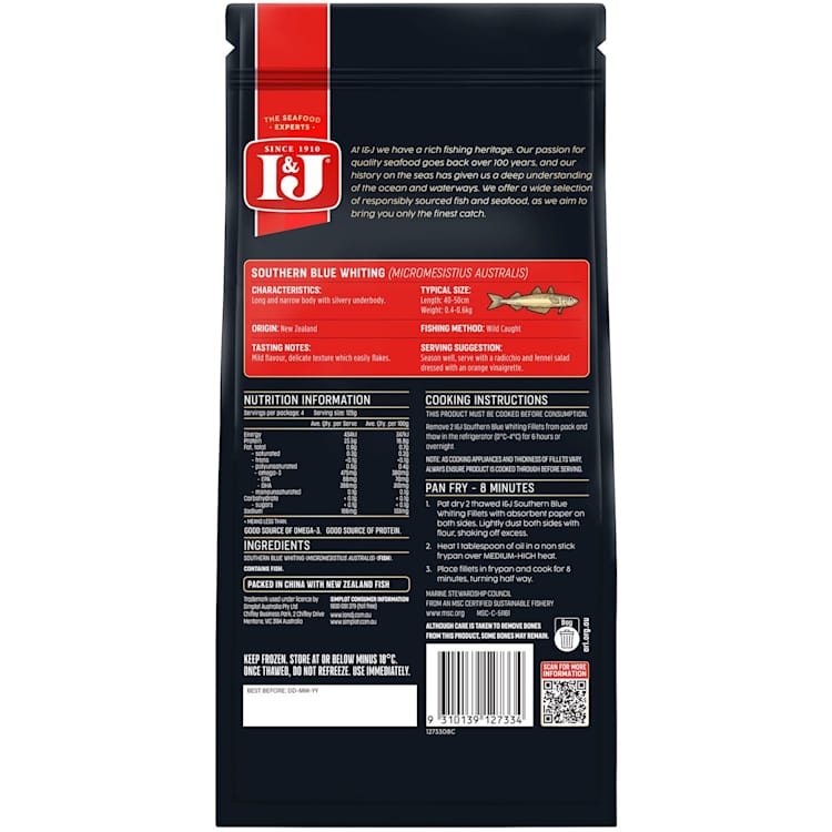 I&J Whiting Fish Fillets