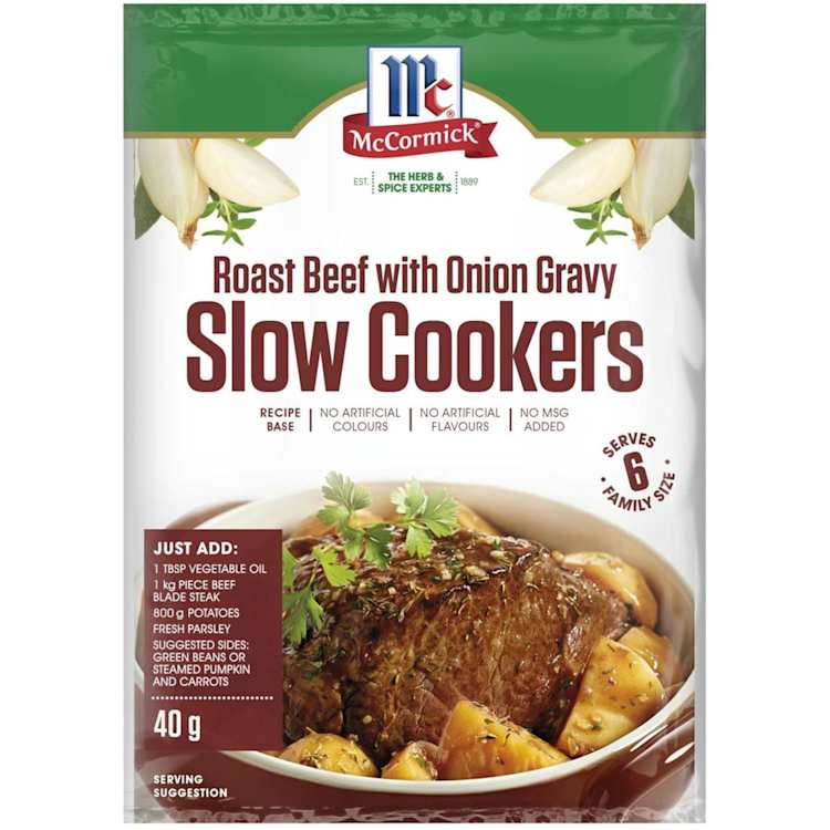 McCormick Slow Cookers Roast Beef With Onion Gravy