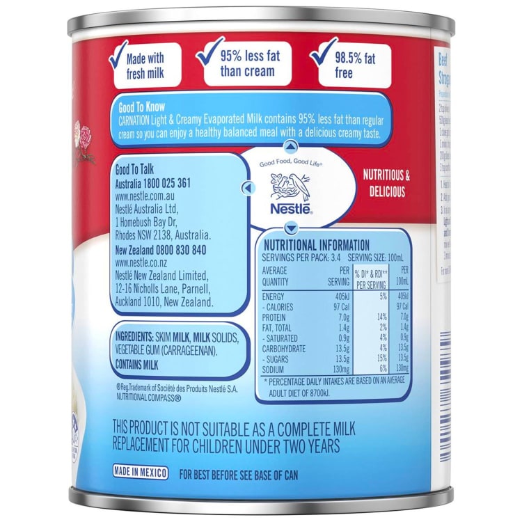 Nestlé Carnation Evaporated Milk Light & Creamy