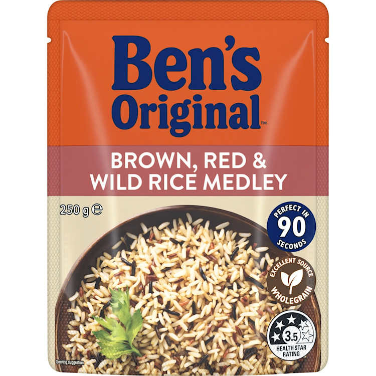 Ben's Original Brown Red and Wild Rice Medley Microwave Rice Pouch