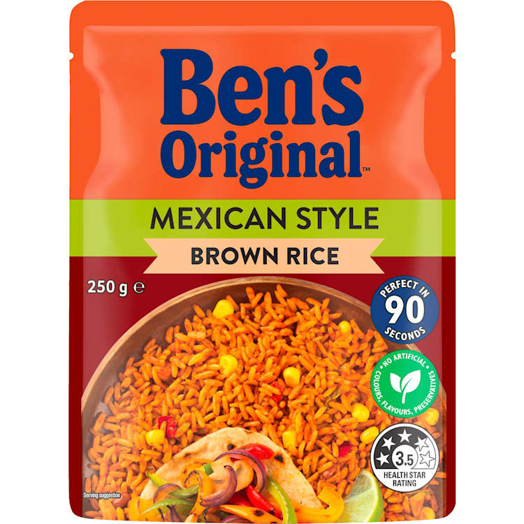 Ben's Original Brown Mexican Style Microwave Rice Pouch