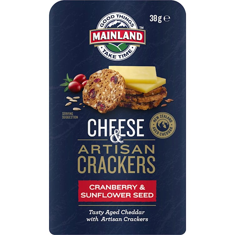 Mainland Cheese & Artisan Crackers Cranberry & Sunflower Seed