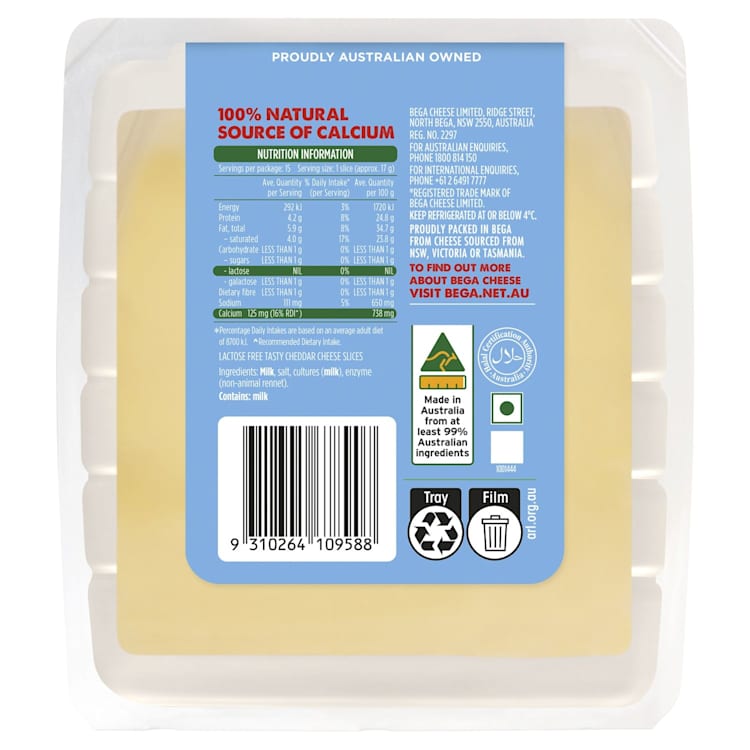 Bega Farmers' Tasty Cheese Lactose Free
