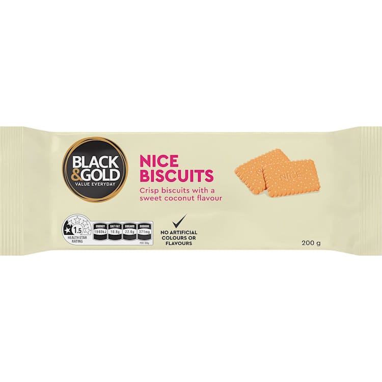 Black & Gold Nice Biscuits