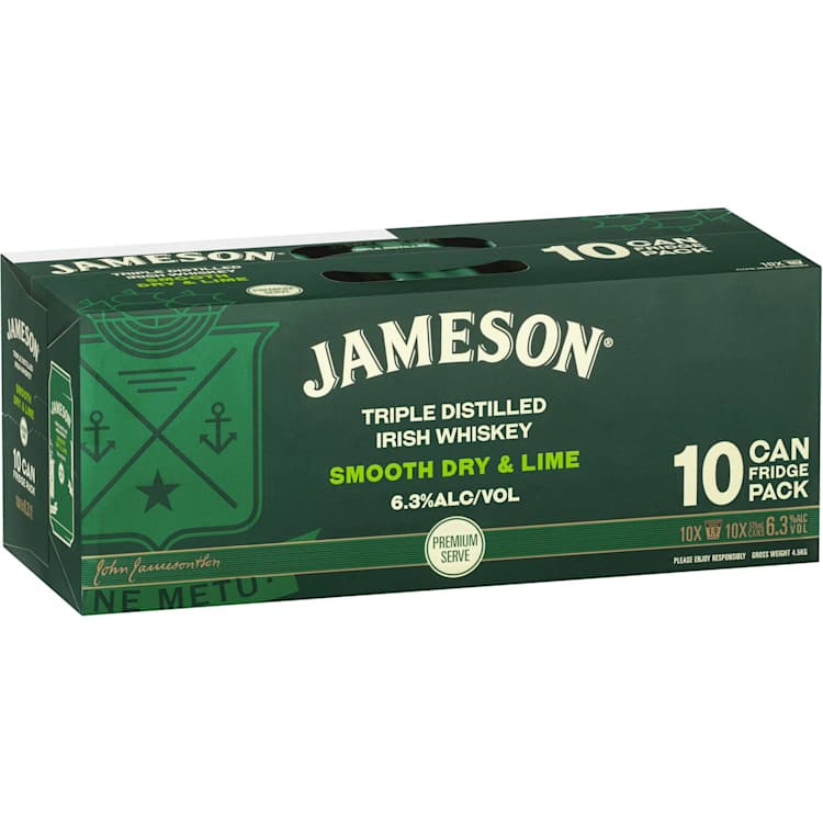 Jameson Irish Whiskey Smooth Dry & Lime Can