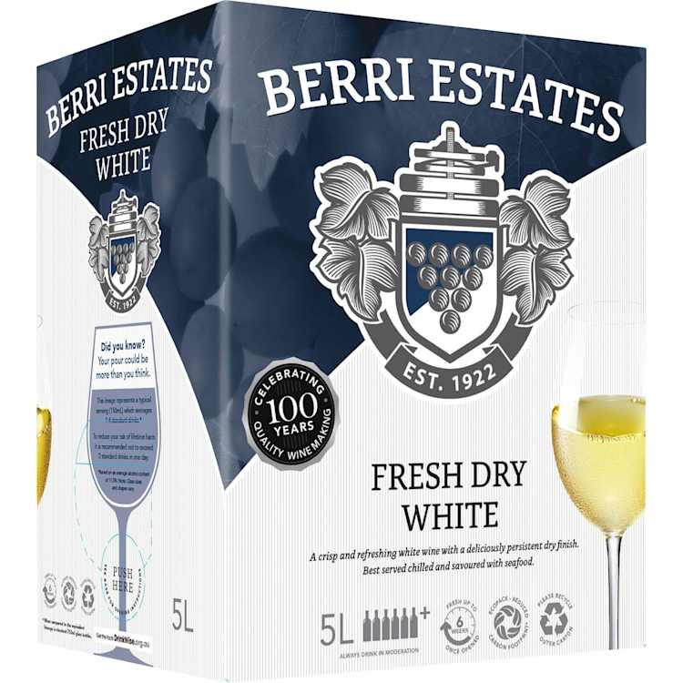 Berri Estates Fresh Dry White Cask 5L