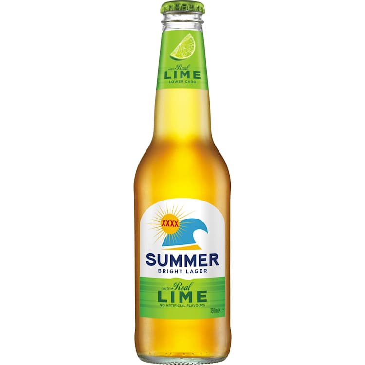 XXXX Summer Bright Lager with Lime Bottle