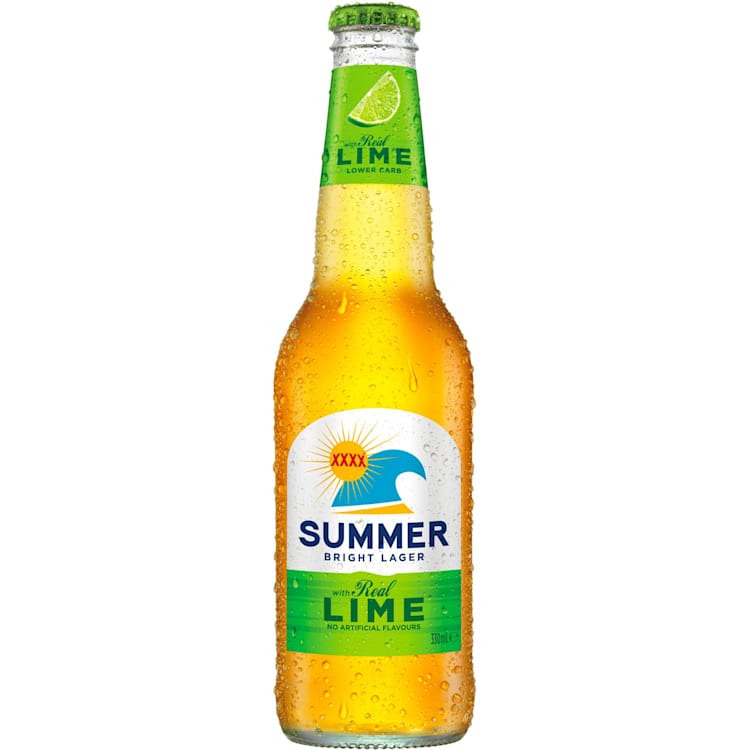 XXXX Summer Bright Lager with Lime Bottle