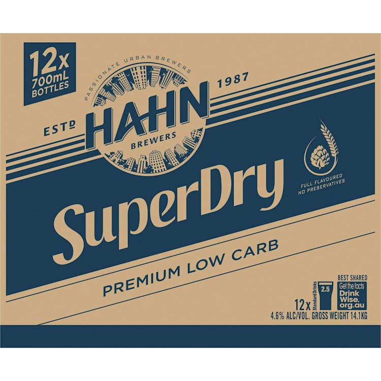 Hahn Super Dry 4.6 Bottle