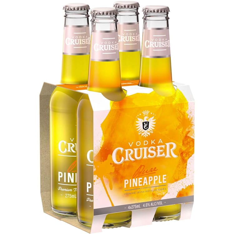 Vodka Cruiser Pure Pineapple 4.6% Bottle