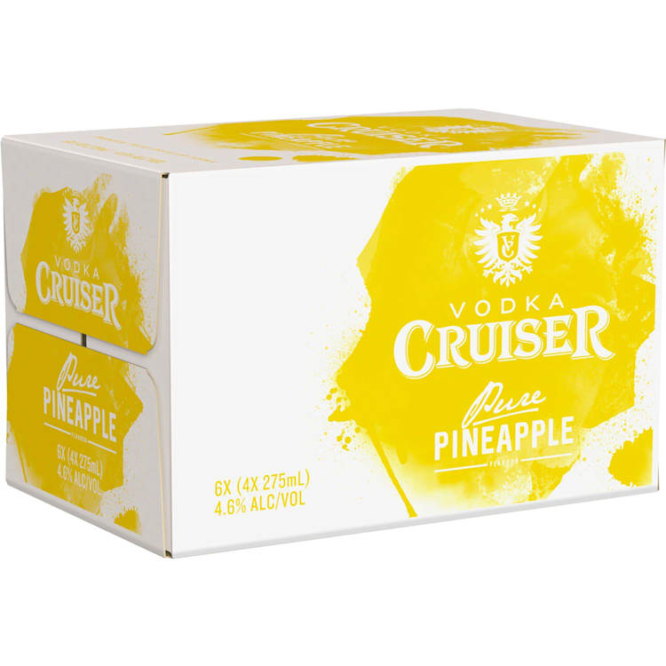 Vodka Cruiser Pure Pineapple 4.6% Bottle