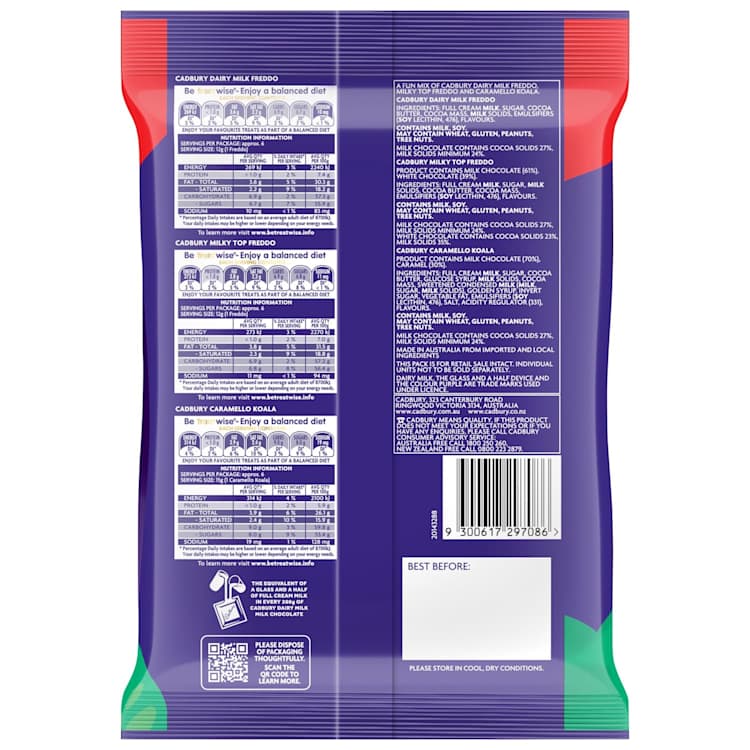 Cadbury Dairy Milk Freddo & Caramello Koala Sharepack