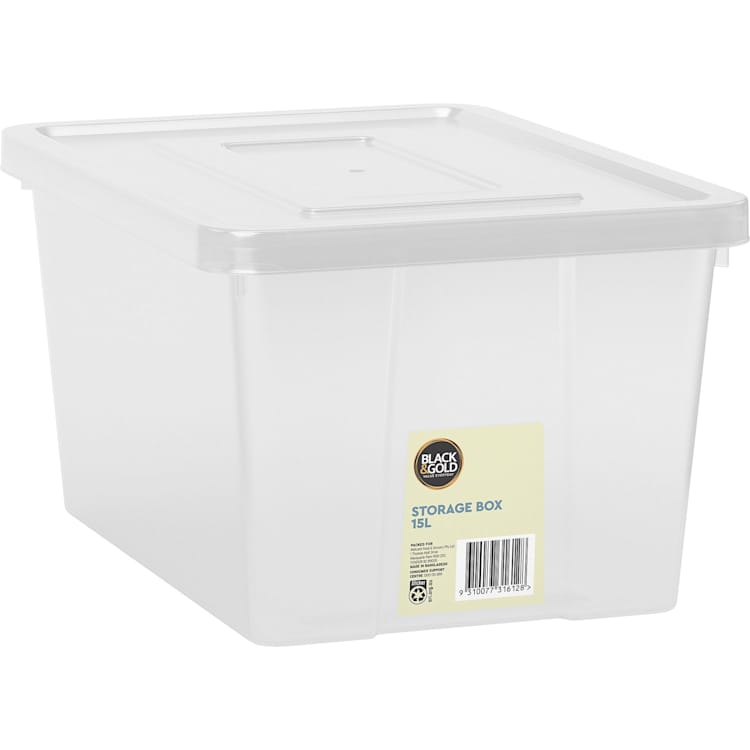 Black & Gold Storage Box 15L