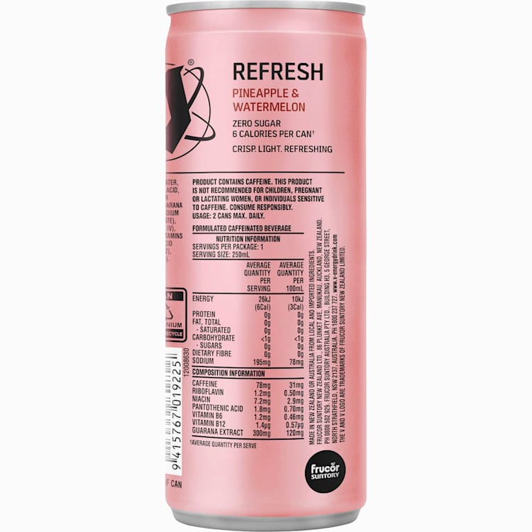 V Refresh Pineapple and Watermelon Energy Drink
