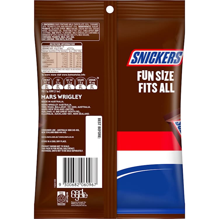 Snickers Fun Size 180g