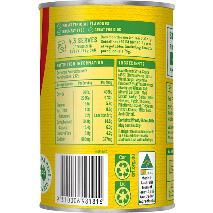 SPC Baked Beans Rich Tomato & VEGEMITE