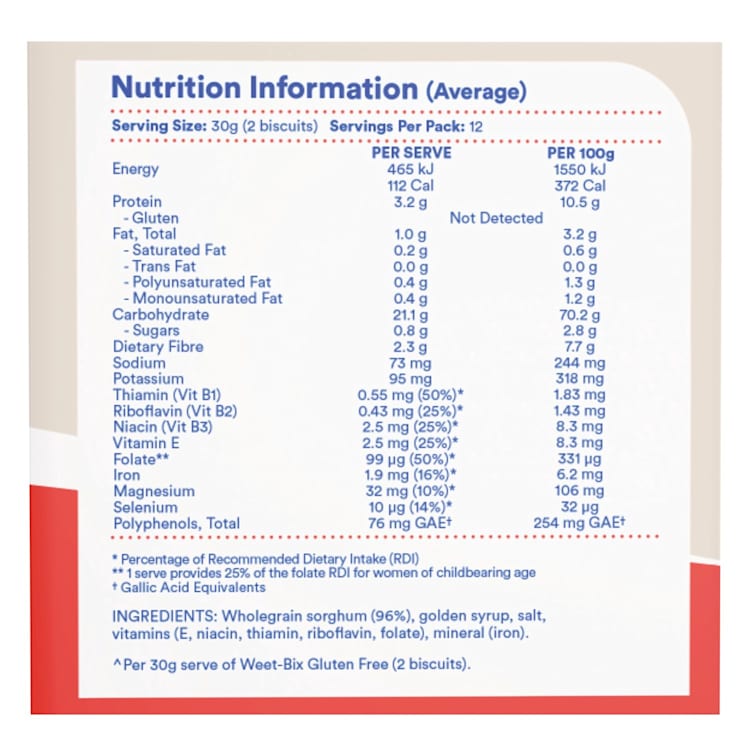 Weet-Bix Gluten Free