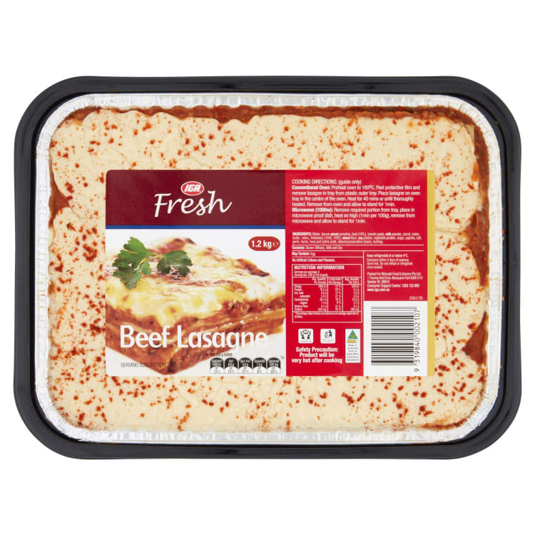 IGA Fresh Beef Lasagne