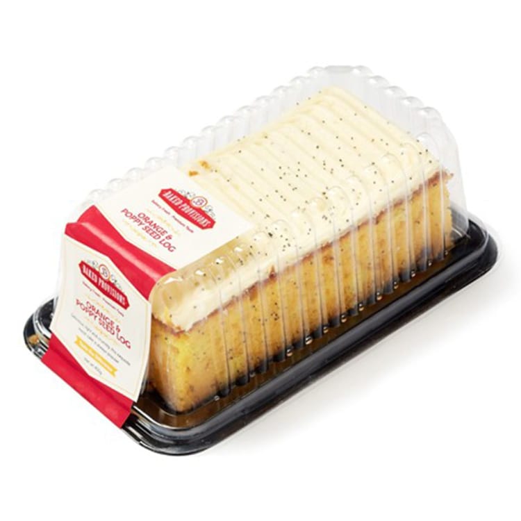 Baked Provisions Orange & Poppy Seed Log Cake