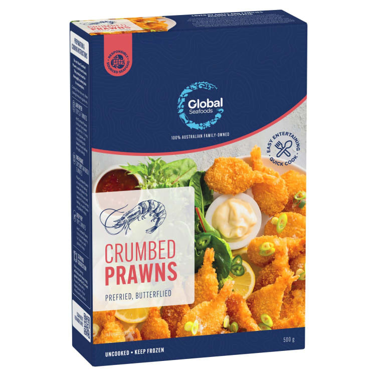 Global Seafoods Prawn Cutlets Crumbed