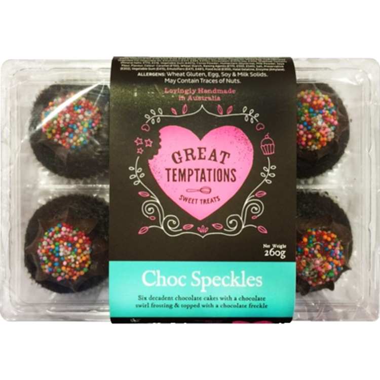 Great Temptations Choc Speckles Cupcakes