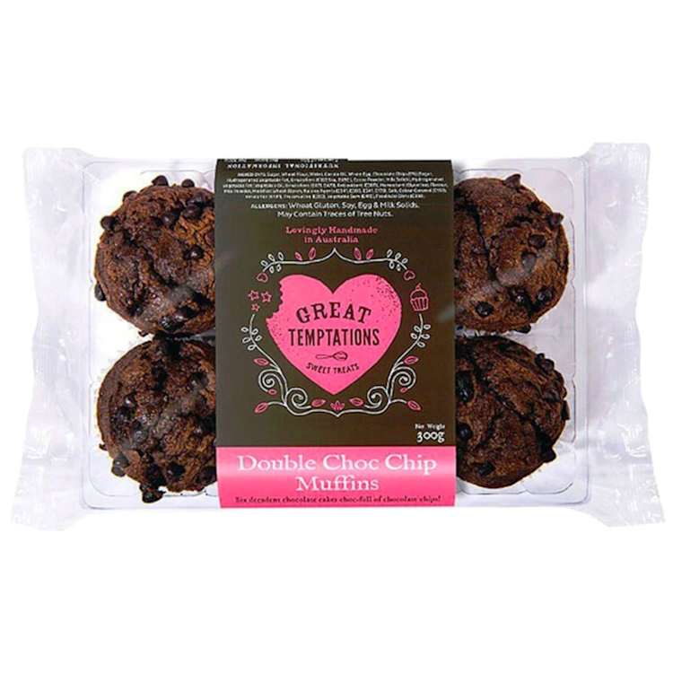 Great Temptations Double Choc Chip Muffins