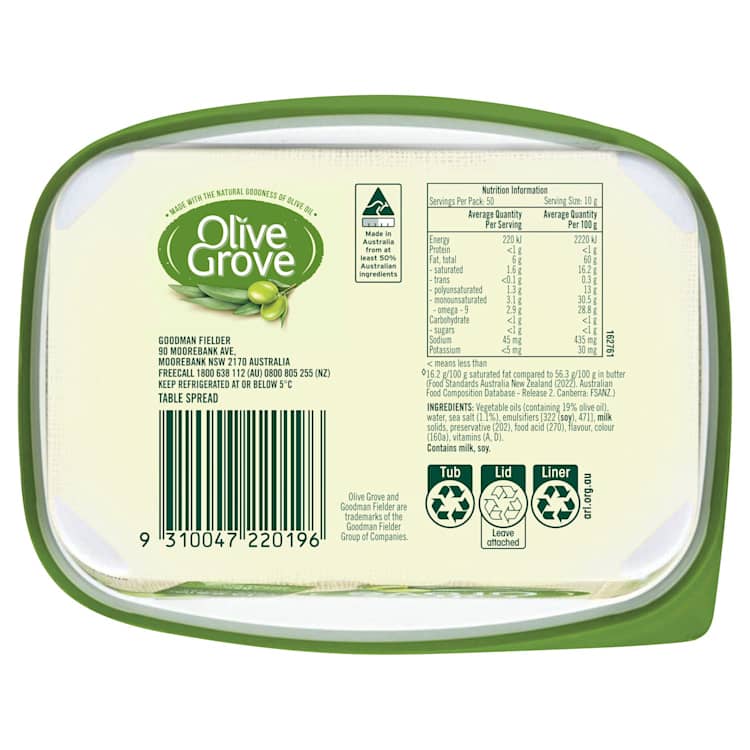 Olive Grove Spread Buttery & Sea Salt
