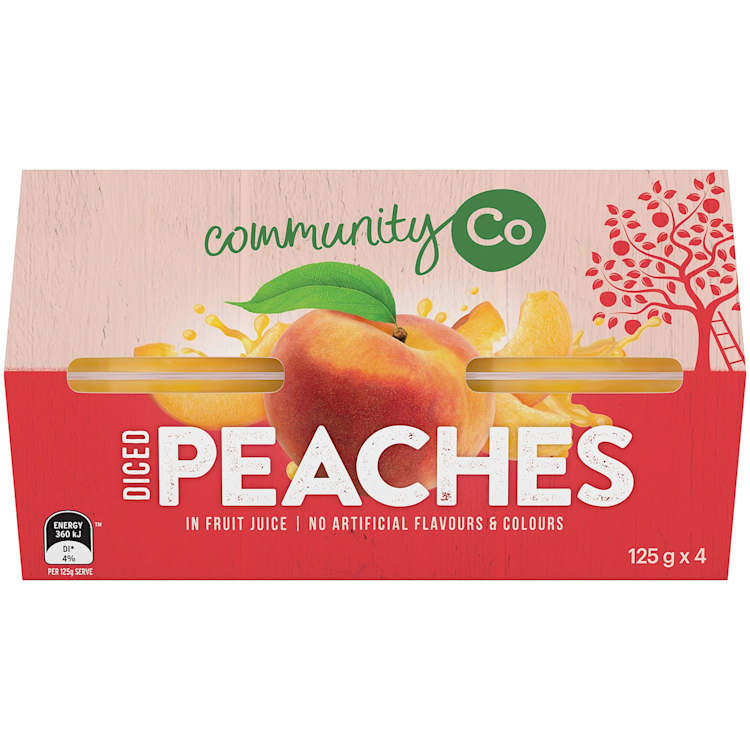 Community Co Diced Peach In Juice
