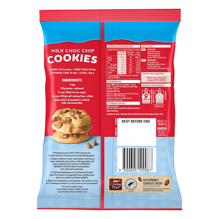 Nestlé Baker's Choice Choc Bits Milk Chocolate