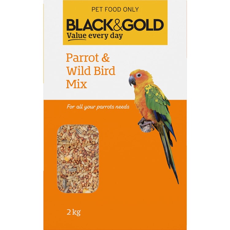 Black & Gold Parrot and Wild Bird Mix