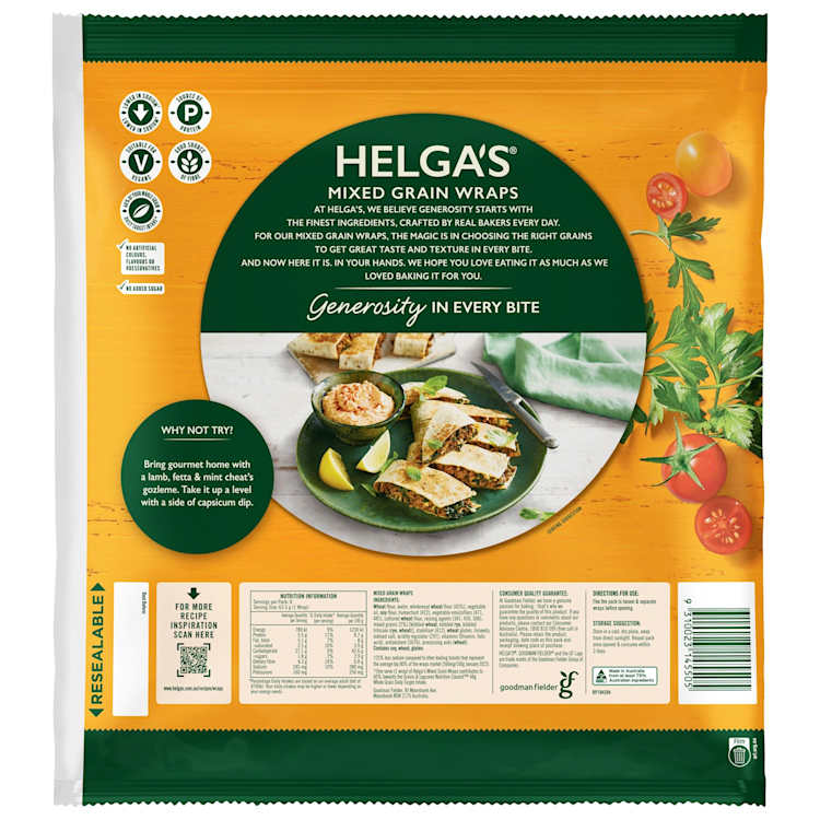 Helga's Mixed Grain Wraps