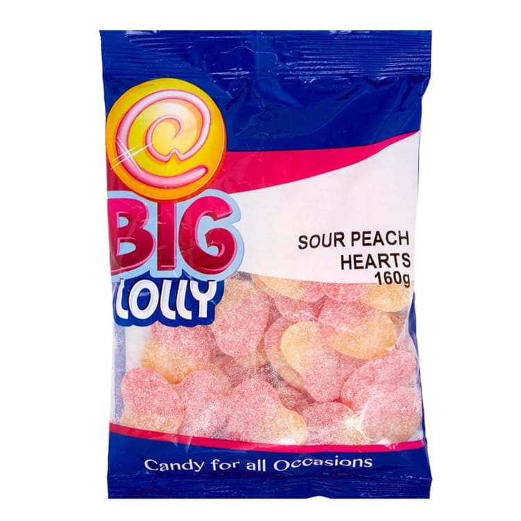 Big Lolly Sour Peach Hearts