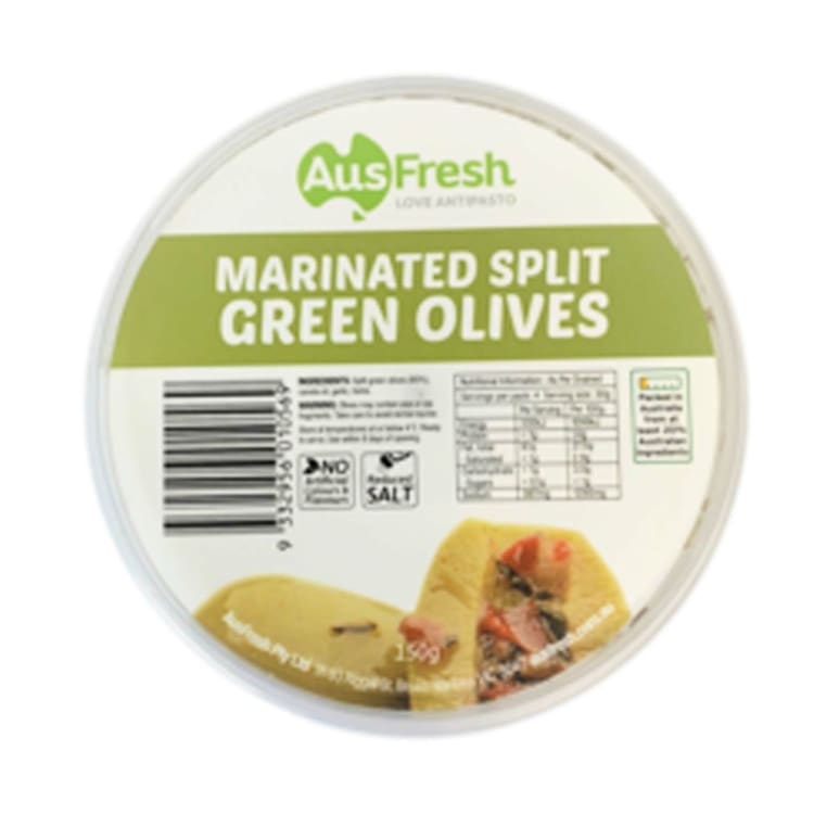 AusFresh Marinated Green Split Olives