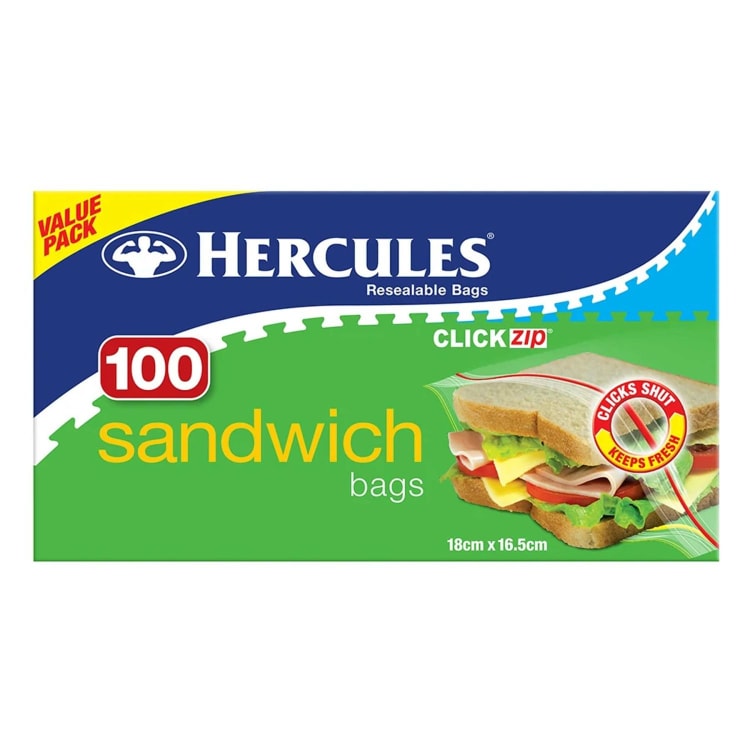 Hercules Sandwich Bag Click Zip