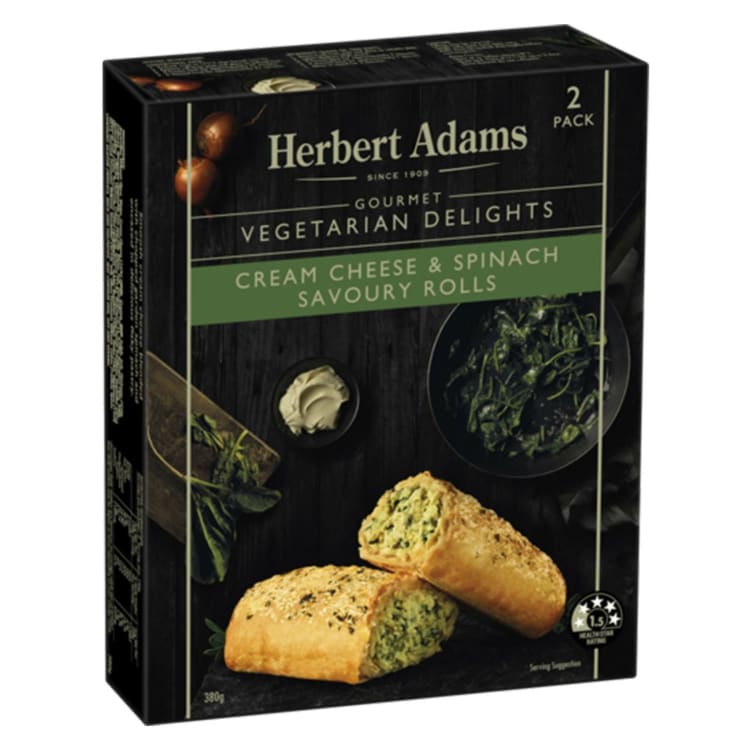 Herbert Adams Cream Cheese & Spinach Savoury Rolls